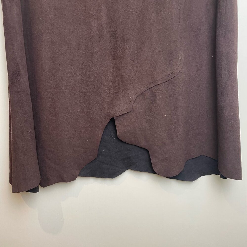 Bebe Y2k faux Suede Chocolate Brown Skirt  ICONIC - Picture 7 of 10